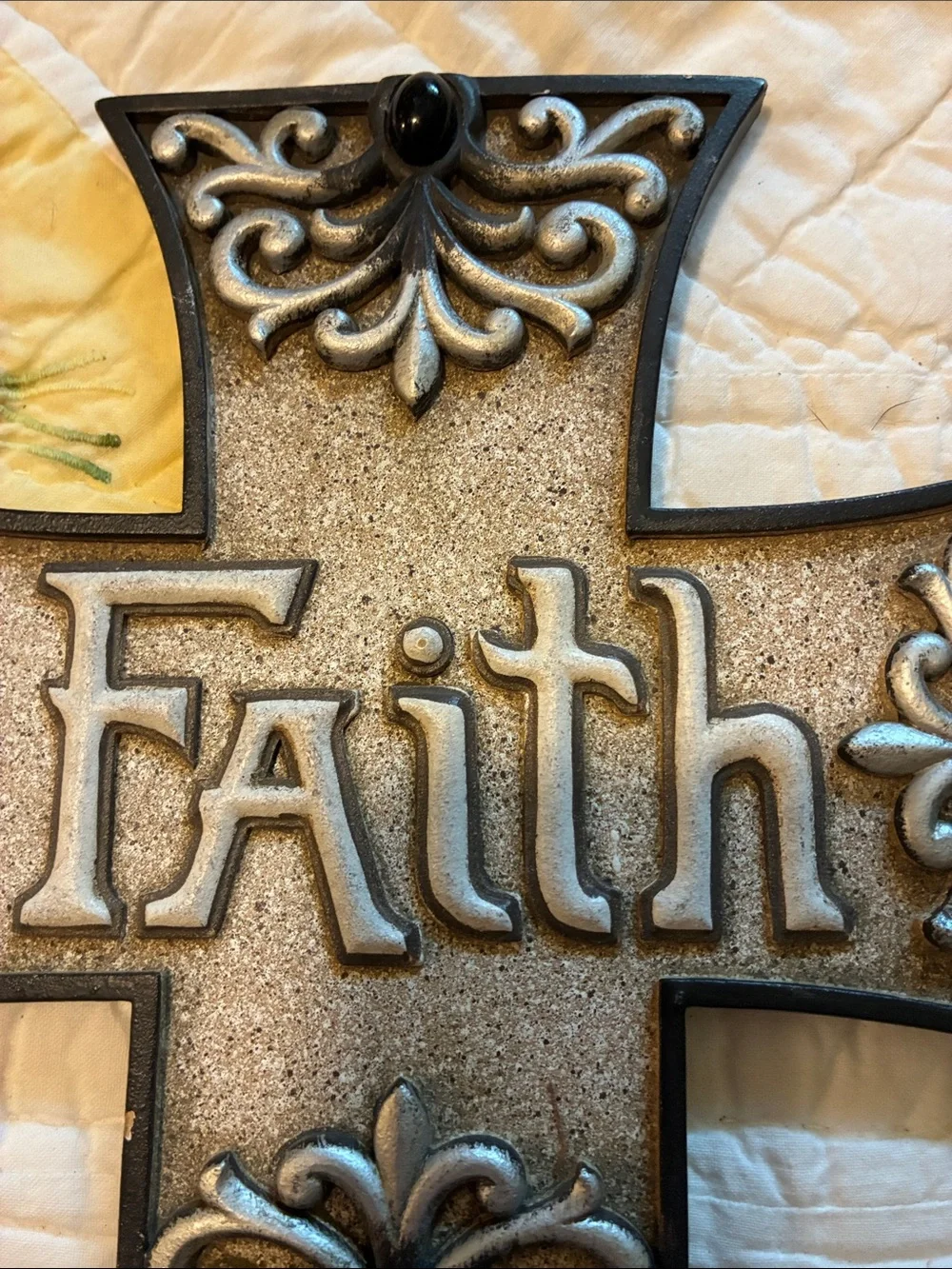 Hobby Lobby Silver and Black Faith Wall Cross
